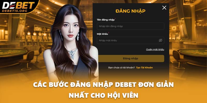 Các bước đăng nhập DEBET đơn giản nhất cho hội viên